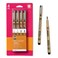 SAKURA 50040 4Piece Pigma Drawing Brush Pen Set Sepia