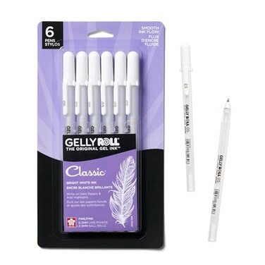 Sakura Gelly Roll Classic 05 Fine Pt 6pk Pen White