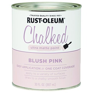 Rust-Oleum RustOleum Blush Pink Chalked AllinOne Ultra Matte Paint One Coat Coverage No Primer Sanding Or Topcoat Needed Easy Clean Up Made in USA 30 OZ