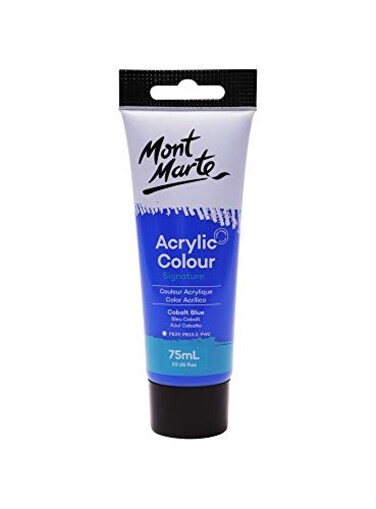 Mont Marte Acrylic Paint Cobalt Blue SemiMatte 75ml pnt0208