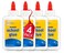 1InTheOffice White Glue Bottles Washable School Glue White NoRun 4 oz 4Pack