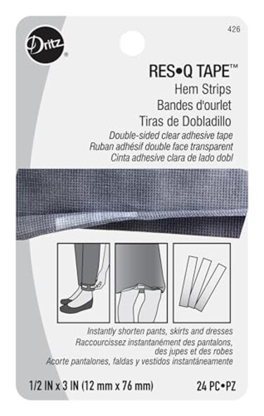 Dritz ResQTape Hem Strips12 x 3 24 Ct 12 x 3Inch 426