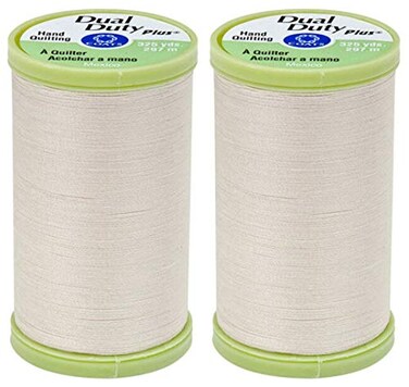 Coats 2Pack Bundle Clark Dual Duty Plus Hand Quilting Thread 325yds Natural s9608010