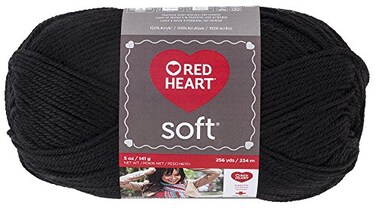 Red Heart Soft Yarn Black