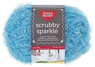 Red Heart Scrubby Sparkle Yarn Icepop