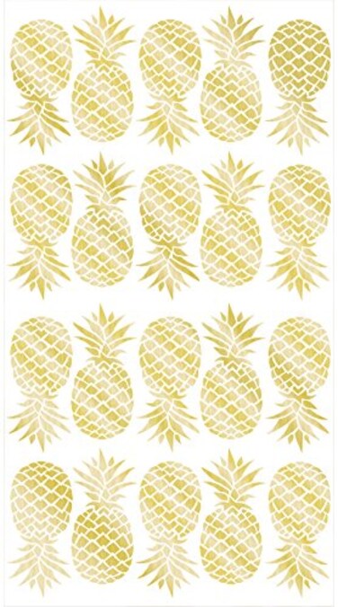 Wallpops Wall Pops WPK1908 Pineapple Wall Art Kit Metallic