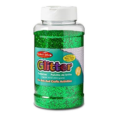 Charles Leonard Creative Arts by Glitter 16 Ounce Bottle Green 41125