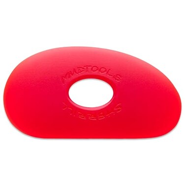 Mudtools Pottery Ribs Shape 0 Polymer Rib Red Very Soft Small KidneyShaped Clay Shaping Tool for Clay Ceramics R0