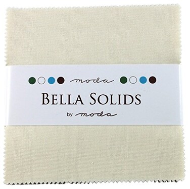MODA Bella Solids Ivory Charm Pack Fabrics 425 Quilt Squares
