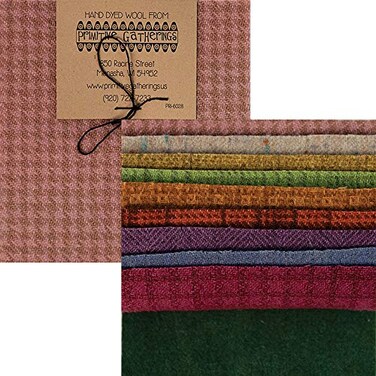 Moda Fabrics Primitive Gatherings Hand Dyed Wool Pastel Texture Charm Pack 10 5inch Squares Moda PRI 6028
