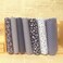 Qintreesify 7Pcs 10 x 10 Top Cotton Craft Fabric Bundle Squares Patchwork DIY Sewing Scrapbooking Quilting Floral Dot Pattern Fabric 25cm x 25cm Sapphire Blue