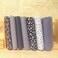 Qintreesify 7Pcs 10 x 10 Top Cotton Craft Fabric Bundle Squares Patchwork DIY Sewing Scrapbooking Quilting Floral Dot Pattern Fabric 25cm x 25cm Sapphire Blue