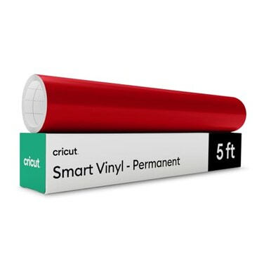 Cricut Smart Permanent Vinyl Red 13in x 5ft for Maker Explore Machines