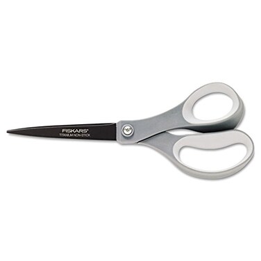 Fiskars 1541301001 NonStick Titanium Softgrip Scissors 8 Length 3 110 Cut