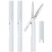 Plus Pen Style Compact Twiggy Scissors with Cover 3Pack White
