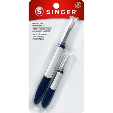 SINGER Comfort Grip Seam Ripper BlueWhite 2 Piece