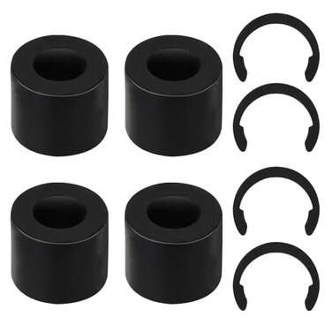 PEUTIER 4pcs Rubber Roller Resolution for Cricut Maker and 4pcs Rubber Roller Replacement Retaining Clip Rings Compatible with Cricut Maker Keep Rubber Roller from Moving