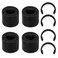 PEUTIER 4pcs Rubber Roller Resolution for Cricut Maker and 4pcs Rubber Roller Replacement Retaining Clip Rings Compatible with Cricut Maker Keep Rubber Roller from Moving