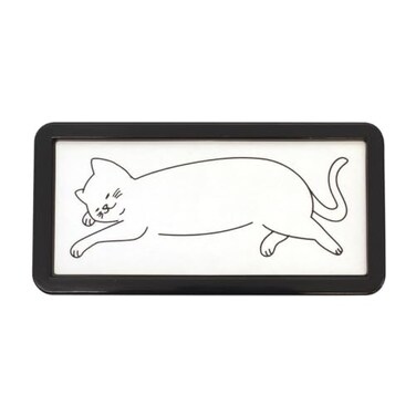 Midori DESIGNPHIL 35504006 Stamp Penetrating Stamp Half Cat Pattern