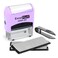 ExcelMark SelfInking DIY Custom Rubber Stamp Kit Personalized Stamper for Business or Home Address Stamp Message Stamp and More Purple