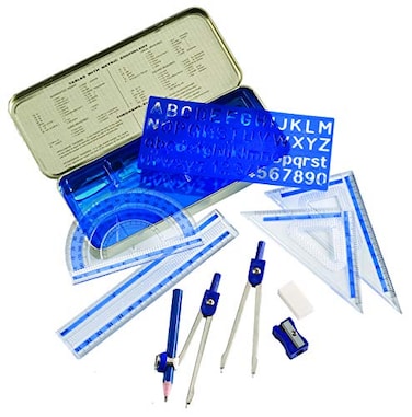 Alvin MS10 Mathematical Instrument Kit 10Piece Set