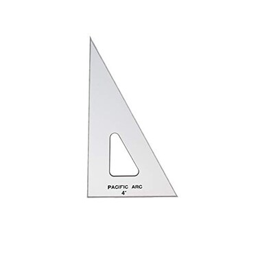 Pacific Arc Drafting Triangle 4inch 306090 Degrees wInking Edge Topaz