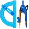 Zonon 2 Pcs Student Protractor and Compass Student Geometry Math Set Drawing Compass and 180 Degree 6 Inch Protractor with Swing Arm for Drawing Measuring School Office Deep Blue