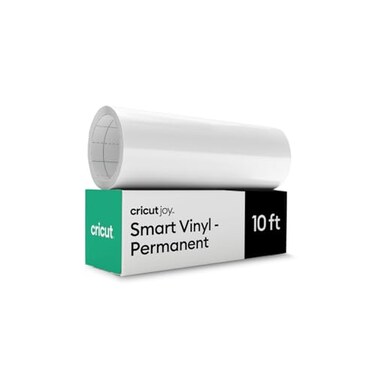 Cricut Smart Permanent Vinyl for Joy Machine White 55in x 10ft roll Matless Cutting for Long cuts