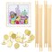 Glooglitter 2 Sets Stretcher Bars for Needlework with Thumb Tacks Regular Needlepoint Stretcher Bars Wooden Canvas for Embroidery Stitch Frame Set Bundle with Crafts10 InchWood