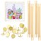 Glooglitter 2 Sets Stretcher Bars for Needlework with Thumb Tacks Regular Needlepoint Stretcher Bars Wooden Canvas for Embroidery Stitch Frame Set Bundle with Crafts10 InchWood