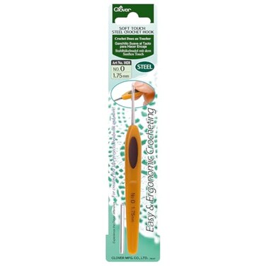Clover Soft Touch Steel Crochet Hook 175mm