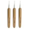 AUEAR 3 Pack Crochet Hook Dreadlock for Hair 1 Lock Needle with Bamboo Handles Dreads Braid Craft 05 mm Diameter