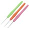 suiwotin 3pcsSet 2mm25mm3mm Crochet Hook Aluminum Crochet Hook Set Rubber Handle Ergonomic Knitting Needles for Yarn DIY Crafts Projects