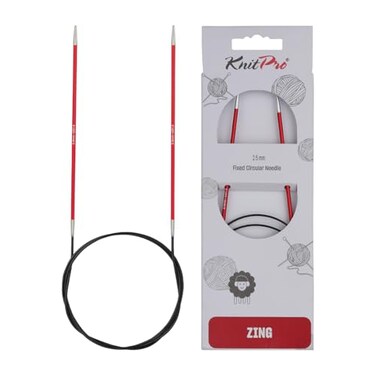 KnitPro Zing Fixed Circular Needles 32 80cm US Size 15 25mm