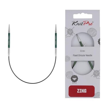 KnitPro Zing Fixed Circular Needles 9 225cm US Size 25 3mm