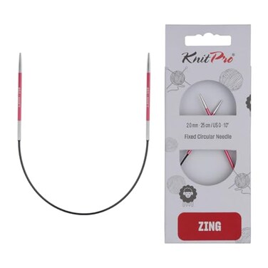 KnitPro Zing Fixed Circular Needles 9 225cm US Size 0 2mm