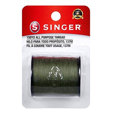 SINGER 60200 All Purpose Polyester Thread 150Yard Olive Green