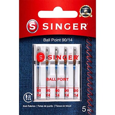 SINGER Ball Point Sewing Machine Needles Size 90145 Count