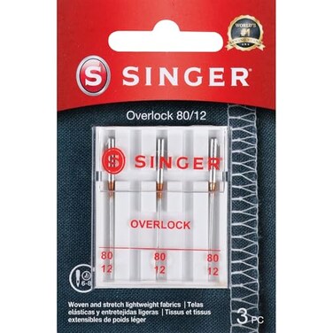 SINGER Universal Regular Point Overlock Serger Needles Size 80125 Count