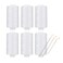 Simthread All Purpose Thread Polyester White 6 Bobbins 400 Yards Each with 16 Needles for Hand Sewing and Thread for Quilting Piecing Sewing Machines