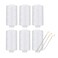 Simthread All Purpose Thread Polyester White 6 Bobbins 400 Yards Each with 16 Needles for Hand Sewing and Thread for Quilting Piecing Sewing Machines