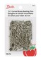 Dritz 3031 Curved Basting Safety Pins Size 2 NickelPlated Brass 75Count