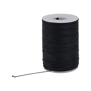 CNBTR Round Waxed Thread for Leather Sewing Leather Thread Wax String for Leather Craft Stitching Bookbinding 05mm Black