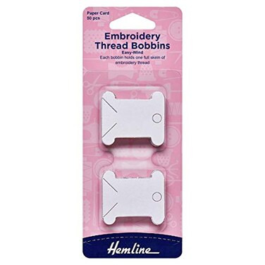 Hemline Embroidery Thread Bobbins Paper