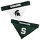 Pets First Collegiate Pet Accessories Reversible Bandana Michigan State Spartans SmallMedium