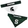 Pets First Collegiate Pet Accessories Reversible Bandana Michigan State Spartans SmallMedium