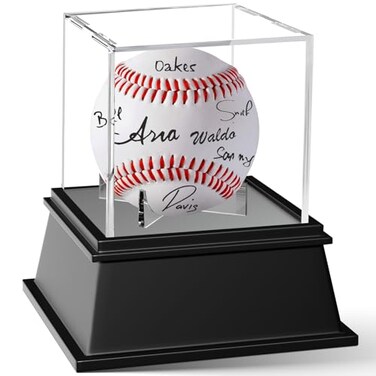Leffis Baseball Display Case Baseball Holder Display Case Acrylic UV Protected Baseball Case for Display for Autographed Baseball