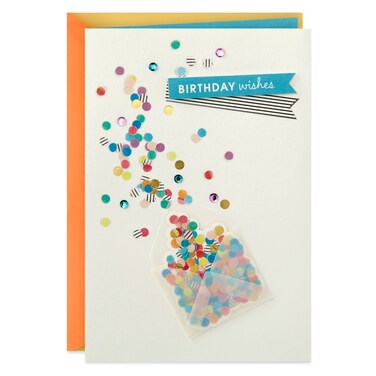 Hallmark Birthday Card Envelope with Confetti