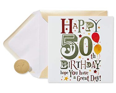 Papyrus 50th Birthday Card Great Day