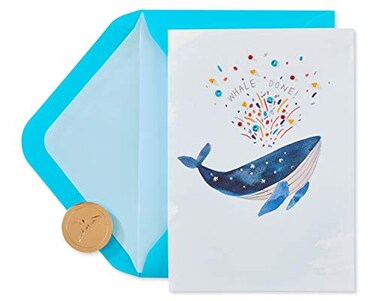 Papyrus Funny Congratulations Card Whale Done